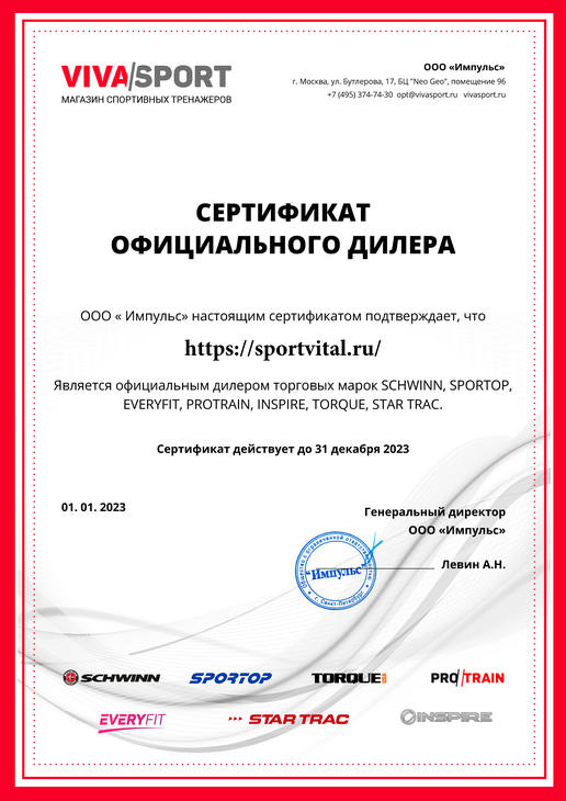 Сертификат SUNNY FITNESS