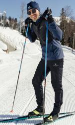 Премиальный костюм для лыж и зимнего бега Nordski Hybrid-Pro Blue-Black NSM855710-NSM512100 купить в Воронеже