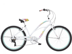 Велосипед ELECTRA Cruiser Lux 7D Flowers 24" (2024) белый купить в Воронеже