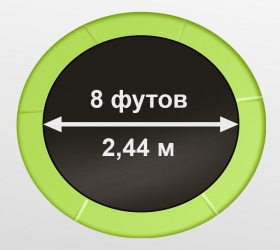 Батут 8FT с внешней страховочной сеткой и лестницей (Light green) ARLAND купить в Воронеже