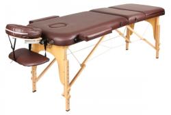 Массажный стол Atlas Sport 70 см складной 3-с деревянный (коричневый) купить в Воронеже