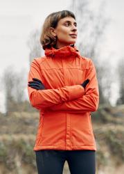 FW2001W-RD Элитная куртка для лыж и зимнего бега Gri Темп женская оранжевая купить в Воронеже