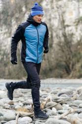 NSM850179-NSM520100 Премиальный костюм для лыж и зимнего бега Nordski Hybrid Hood Pro Black-Light Blue купить в Воронеже