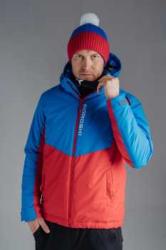 Утеплённая прогулочная лыжная куртка Nordski Montana RUS Blue-Red мужская NSM428879 купить в Воронеже