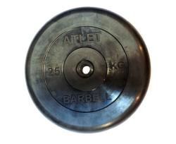 Диск обрезиненный BARBELL ATLET 25 кг / диаметр 31 мм купить в Воронеже