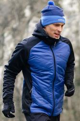 NSM850170 Премиальная куртка для лыж и зимнего бега Nordski Hybrid Hood Black-Blue купить в Воронеже