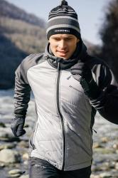 NSM850201 Премиальная куртка для лыж и зимнего бега Nordski Hybrid Hood Grey купить в Воронеже